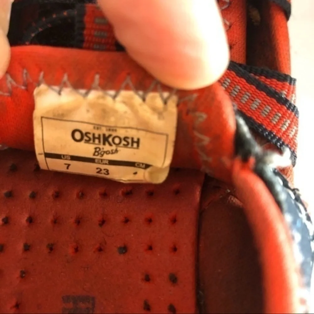 OshKosh Bgosh Boys Orange and Blue Shoes